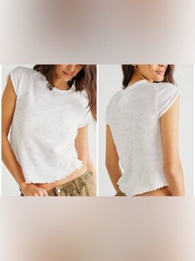 NWOT Free People We the Free Be my Baby Tee - white - XS, S, M, L, XL